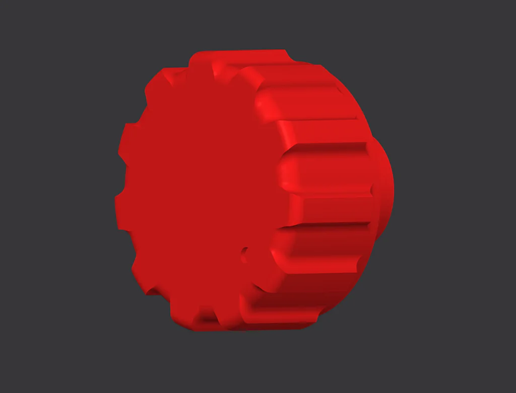 3D tištěný ovladač s ergonomickým designem pro lepší úchop kuchyňského robota.