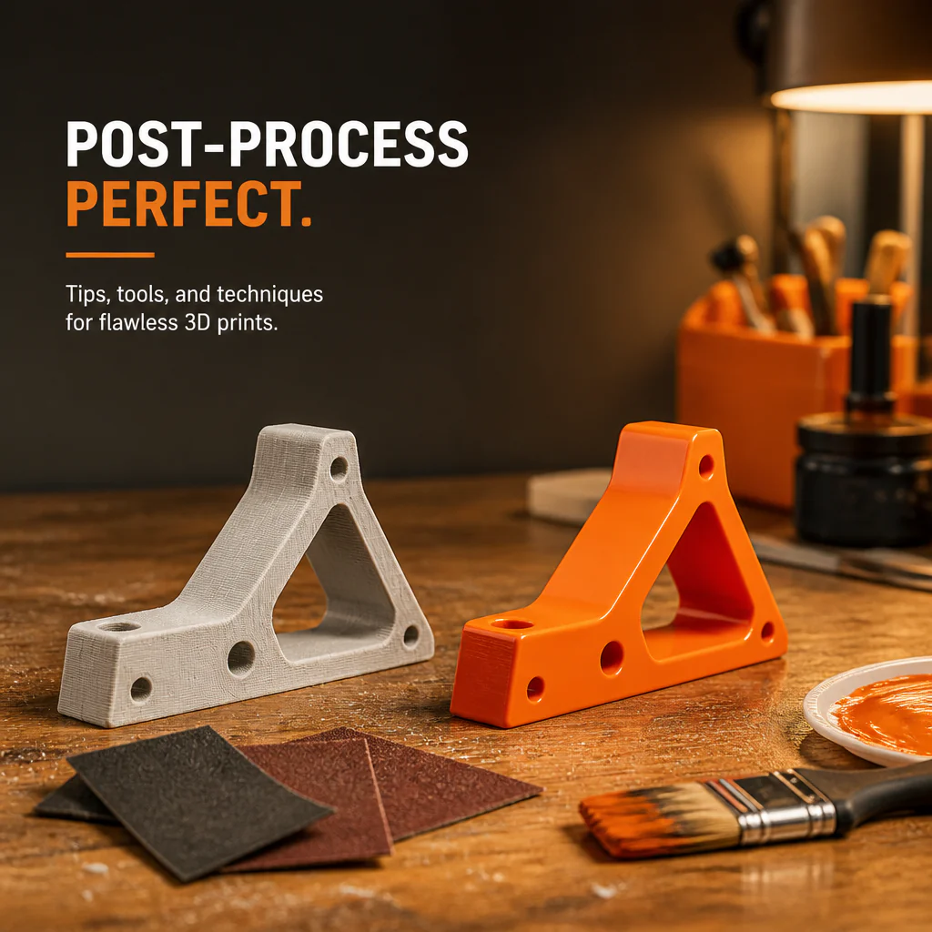 Postprocessing 3D výtisků: broušení, barvení, hlazení a kompletace
