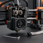Servis tiskové hlavy a dvoukolečkového extruderu 3D tiskárny Creality K2 Plus na pracovním stole