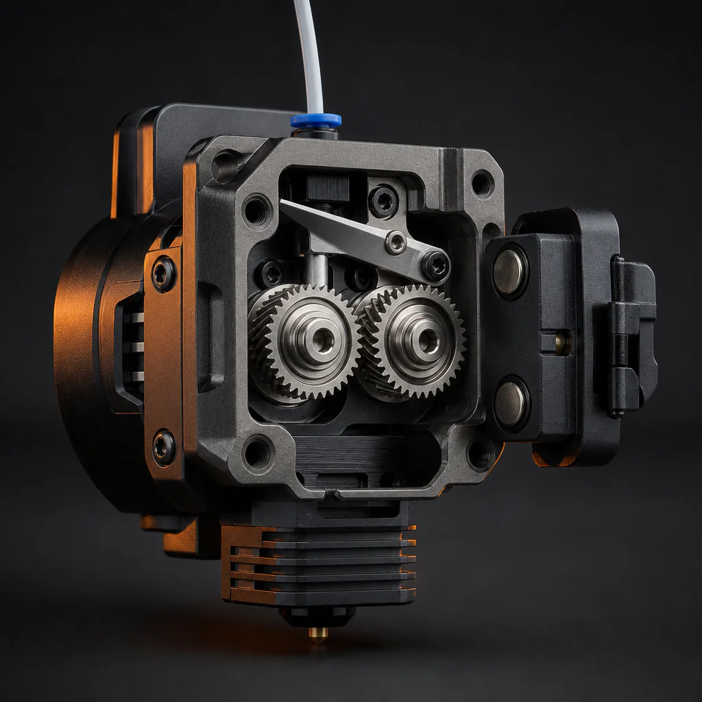 Phaetus DXC2 extruder pro Creality K2 Plus s magnetickým uchycením a dvoukole\u010dkovým pohonem